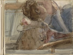 Kadın bir masada by Isaac Israels