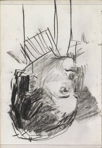 Kadının başı, profilde by Isaac Israels