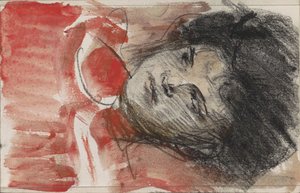 Kadının başı, sola bakıyor by Isaac Israels