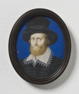 Amiral George Clifford, Cumberland 3. Earl, c.1600 (parşömen üzerine suluboya) by Isaac Oliver