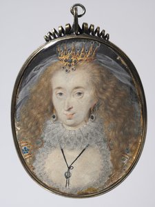 Lucy Russell, Bedford Kontesi, kızlık soyadı Harrington, c. 1608-1616. by Isaac Oliver