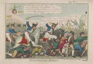 Manchester Kahramanları, 1819 by Isaac Robert Cruikshank