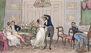 Giriş: Pierce Egan, 1821 (renkli aquatint) tarafından 