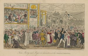 Tom Jerry ve Logic, büyük karnavaldaki karakterlerde by Isaac, Robert and George Cruikshank