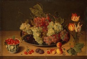 Meyve ve Çiçeklerle Natürmort (yağlı) by Isaac Soreau