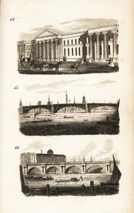 Genel Postane, Southwark Köprüsü ve Waterloo Köprüsü by Isaac Taylor