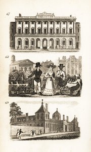 Kraliyet Akademisi, Covent Garden ve British Museum by Isaac Taylor