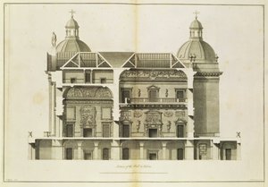 Houghton Hall: Pierre Fourdrinier tarafından oyulmuş Salon ve Salon