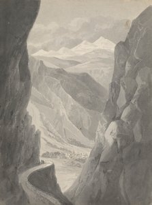 Gemmi Geçişi/ Leukas Bad'e (İsviçre) Azalan by Isaac Weld