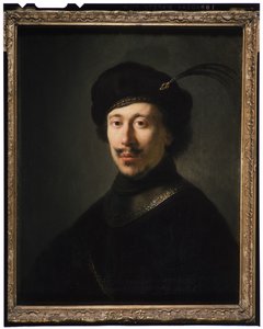 Boğazlı ve Tüylü Şapkalı Genç Adam, 1630 dolayları by Isaac de Jouderville