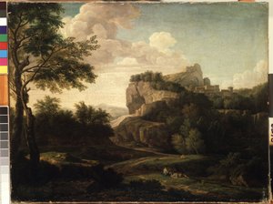 Isaac de Moucheron (1667-1744) 18. Yüzyıl Mikalojus Konstantinas Ciurlionis Güzel Sanatlar Müzesi, Kaunas, Litvanya "Peyzaj" tablosu