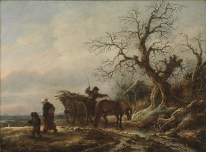Bir Kış Manzarası by Isaack van Ostade