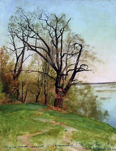 Nehir kıyısındaki meşe ağacı, 1887. by Isaak Ilyich Levitan
