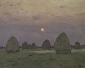 alacakaranlık samanlıklar, 1899 by Isaak Ilyich Levitan