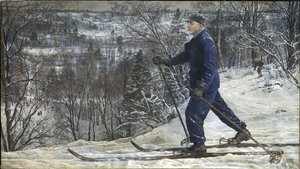 Kliment Voroshilov (1881-1969) kayakçı - Kliment Voroshilov o bir kayak gezisi - Isaac Izrailevich Brodsky (1884-1939). Tuval üzerine yağlıboya by Isaak Israilevich Brodsky