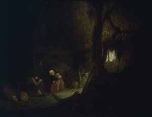 Ahırdaki köylü ailesi, Isack van Ostade (1621-1649)