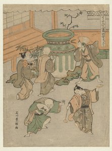 Noh oyunu Shojo Shojo (nesne üzerindeki başlık) Noh oyunlarının sekiz görüntüsü (dizi başlığı) Utai hakkei (nesne üzerinde dizi başlığı) by Ishikawa Toyomasa