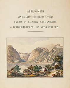 Hallstatt mezarlık alanı, bir koleksiyon ... (suluboya) by Isidor Engel