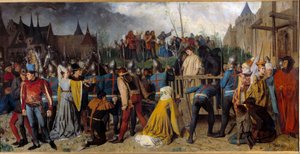 100 yıllık savaş: Joan of Arc kasaplığa yol açtı (1412-1431). Patrois Isidore (1815-1884) Ec. Fr. by Isidore Patrois