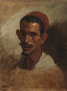 Genç bir Arap'ın başı için çalışma, c.1860-62