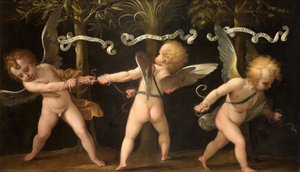 Kanatlı meleklerle alegori, c. 1635.
