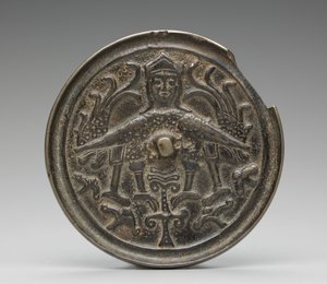 Harpy ile ayna (kurşunlu bronz) by Islamic School