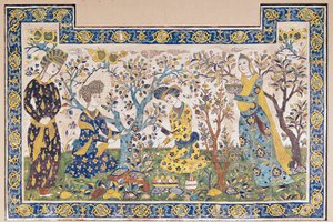 Şah Abbas (1642-66), Farsça, İsfahan, İran (seramik karolar) tarafından inşa edilen Tchehel Sütun veya Kırk Sütunlu Köşk