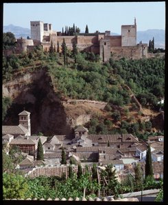 Alhambra kalesi ve sarayının görünümü by Islamic School