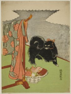 Siyah köpek by Isoda Koryusai