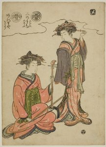 İki Fahişe by Isoda Koryusai