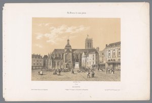 Dieppe Dieppe'deki Saint-Jacques kilisesinin ve Duquesne heykelinin görünümü. l'Eglise St. Jacques et la heykeli de Duquesne (nesne üzerine başlık) Çağdaş Fransa (dizi başlığı) La France de nos jours (nesne üzerine dizi başlığı) by Isodore Laurent Deroy