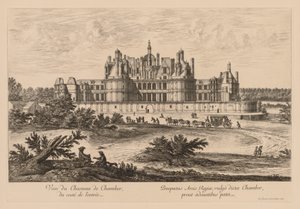 Girişten Chambord Sarayı'nın görünümü by Israël Silvestre