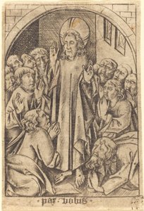 Havarilere Görünen Mesih, c. 1465. by Israhel van Meckenem