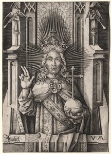 Kurtarıcı İsa (Salvator Mundi) by Israhel van Meckenem
