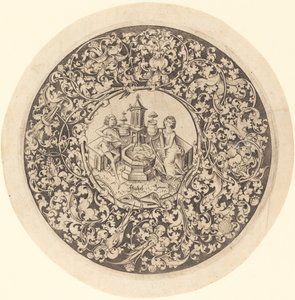 Kuyu Yakınında Oynayan Müzisyenlerin Olduğu Dairesel Süsleme, c. 14951503. by Israhel van Meckenem