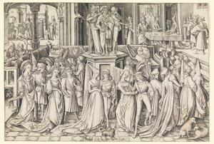 Herodias'ın Kızlarının Dansı by Israhel van Meckenem