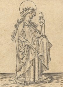 Aziz Agatha, c. 1465. by Israhel van Meckenem