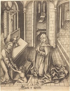 Aziz Ottilia, c.14751480. by Israhel van Meckenem