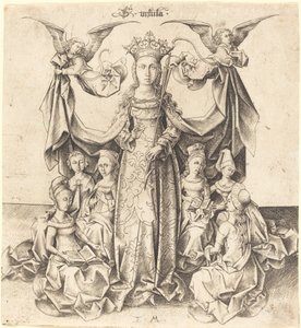 Aziz Ursula ve Bakireleri by Israhel van Meckenem