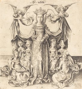 Aziz Ursula ve Bakireleri, c. 14751480. by Israhel van Meckenem