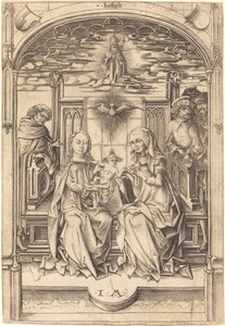 Kutsal Aile, c. 14751480. by Israhel van Meckenem