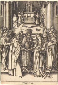 Bakirenin Evliliği, c. 14901500. by Israhel van Meckenem