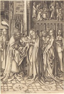 Tapınakta Sunum, c. 14901500. by Israhel van Meckenem