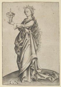 Üçüncü Bilge Bakire, M.Ö. 1450-1503. by Israhel van Meckenem