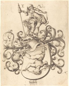Tumbling Boy ile Arması by Israhel van Meckenem after Master of the Housebook