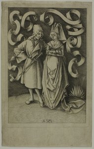 Hastalıklı Çift by Israhel van Meckenem the younger