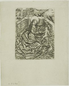 Bahçedeki Bakire ve Çocuk by Israhel van Meckenem the younger