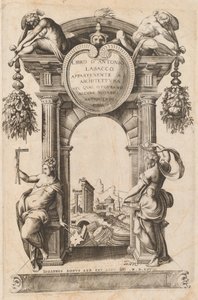 Mimariye Ait Kitap [Başlık Sayfası] by Italian 16th Century, after Antonio Labacco, published by Giovanni Boni