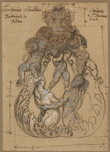 Triton, Nereid ve Putti ile Kapı Tokmağı by Italian 17th or 18th Century
