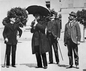 Tasvir edilen kişi besteci ve librettist ARRIGO BOITO#39;dur (Padua, 24 Şubat 1842 - Milano, 10 Haziran 1918) by Italian Photographer